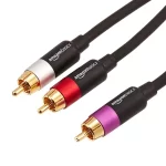 AmazonBasics 1-Male to 2-Male RCA Audio interconnects for Television, DVD Player - [4 feet, 1-Male to 2-Male, Gold]
