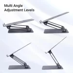 Zebronics NS3000 Portable Laptop & Tablet Stand Supports Upto 17” with Max. 5KG Support, Anti-Slip Silicone Pads, Foldable Design, Multi Angle Adjustment, Carbon Steel Body - Image 4