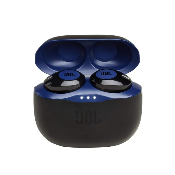 JBLT120TWSBLU JBL Tune 120TWS Bluetooth Truly Wireless in Ear Earbuds with Mic (Blue) - Image 1