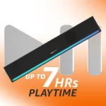 amazon basics X20G 16W BT Soundbar with 2000mAh Battery | 2X Bass | Up to 7 hrs of Playback | RGB Lights | Bluetooth 5.3, Aux & USB Connectivity (Black) - Image 2