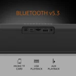 amazon basics X20G 16W BT Soundbar with 2000mAh Battery | 2X Bass | Up to 7 hrs of Playback | RGB Lights | Bluetooth 5.3, Aux & USB Connectivity (Black) - Image 4