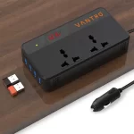 Vantro 200W Car Power Inverter/Laptop Charger with 4 USB Ports & 2 AC Outlets and 12V DC to 220V AC with QC3.0 Advance Technology & Digital Display - Image 5