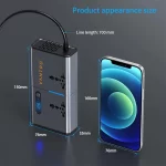 Vantro 200W Car Power Inverter/Laptop Charger with 3 USB (6.2A Max) & 1 C Type(1*27WPD) Smart USB Ports, 2 AC Universal Outlets and 12V DC to 220V AC with QC3.0 Model P2 - Image 2