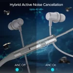 boAt Nirvana 525 ANC Bluetooth Neckband with Surround Sound by Dolby Audio, Adaptive EQ, Active Noise Cancellation, ENx Technology, 30 HRS Playback and ASAP Charge(Cosmic Grey) - Image 3