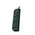 Belkin 3-Socket Surge Protector Universal Socket with 5Ft (1.5-Meter) Heavy Duty Cable Overload Protection, Extension Cord Grey Color, 250 Volts