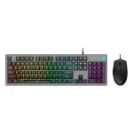 HP KM300F Wired USB Gaming Keyboard and Mouse Set Membrane Backlit, 26 Keys Anti-Ghosting, 3 LED Indicators (Black)