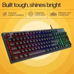 HP KM300F Wired USB Gaming Keyboard and Mouse Set Membrane Backlit, 26 Keys Anti-Ghosting, 3 LED Indicators (Black) - Image 5