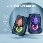 Artis S21 2.0 Channel Stereo USB Multimedia Speaker (Black) (5W RMS Output) - Image 3