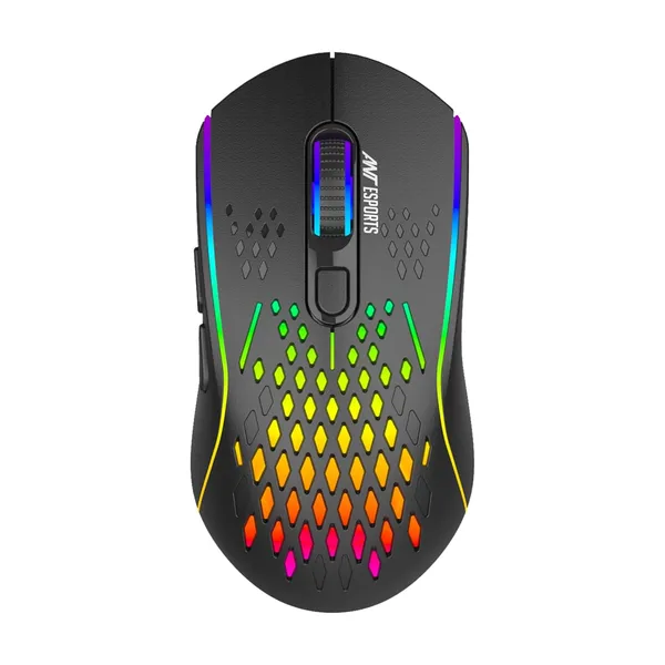 Ant Esports GM700 Ant Esports GM700 Lightweight Wireless RGB Gaming Mouse, Rechargeable Mouse with Honeycomb Shell - Image 1