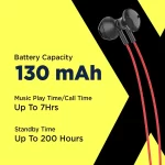 Flix (Beetel) Thunder Lite 1100 Bluetooth Wireless In Ear Earphones With Mic (Red) - Image 2
