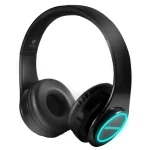 Adcom Luminosa - Wireless Bluetooth Over-Ear Stereo Headphone with RGB LED Lights, 15 Hours Battery Life (Black)