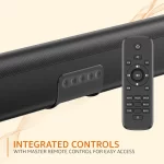 amazon basics Soundbar with 60W RMS Sound, 2.0 Channel, Multi-Connectivity Modes - AUX, USB, BT v5.3, EQ Modes, with Remote for TV/PC/Projectors/Tablets (Black) - Image 4