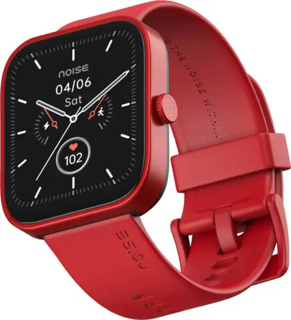 ColorFit Pro 3 red Noise ColorFit Pro 3 Smart Watch, 1.55" HD Display, 10 Day Battery, Waterproof Smartwatch - Red - Image 1