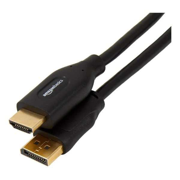 HL-007262 AmazonBasics Uni-Directional DisplayPort to HDMI Video Display Cable, 4K@30Hz - 3 Feet, Black - (Not Compatible with Mobile Phones) - Image 1