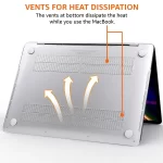 amazon basics Compatible with MacBook Air 13.6 inch Case Cover 2022 2023 Release A2681 M2 Chip, Transparent Protective Plastic Hard Shell Case Cover, Clear - Image 3