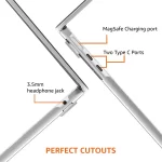 amazon basics Compatible with MacBook Air 13.6 inch Case Cover 2022 2023 Release A2681 M2 Chip, Transparent Protective Plastic Hard Shell Case Cover, Clear - Image 2