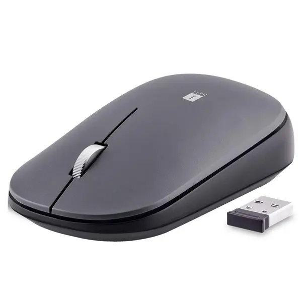 iBall G500 iBall G500 2.4Ghz Premium Silent Wireless Mouse with Mini Receiver for PC/Mac/Laptop - Grey - Image 1