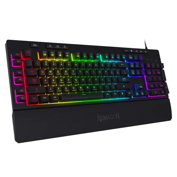 Redragon K512 Redragon Shiva K512 RGB Backlit Membrane Wired Gaming Keyboard with Multimedia Keys - Image 1