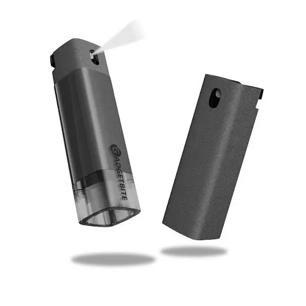 GadgetBite GadgetBite 3 in 1 Multifunctional Cleaner for Screens - Fingerprint-Proof Shell, Portable, and Reusable with Integrated Spray (Grey) - Image 1