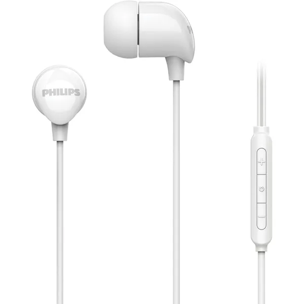 TAE2146WT/00 Philips TAE2146WT in-Ear Wired Headphones with USB-C Plug, 10mm Drivers for Deep Dynamic Bass and Clear Sound, in-Line Mic 1.2m Durable Cable (White) - Image 1